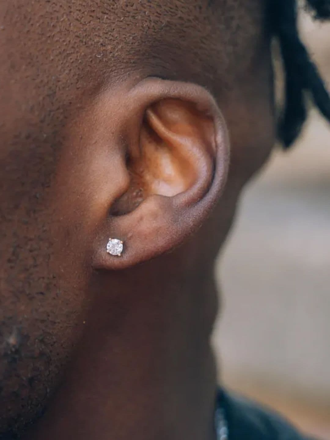 The Roadster Lifestyle Co. Men Stone Studded Minimal Stud Earring - view 1