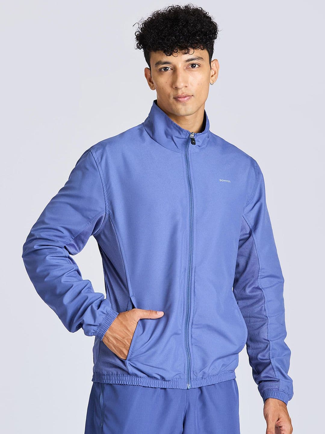 Decathlon Domyos - Men Blue FJA 100 Breathable Fitness Gym Tracksuit Jacket - view 1