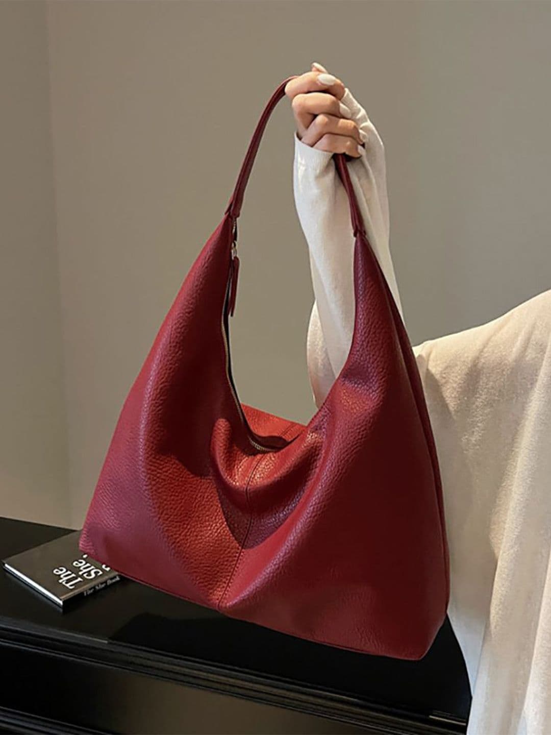 StyleCast x Revolte Women Textured Half Moon Shoulder Bag - view 1