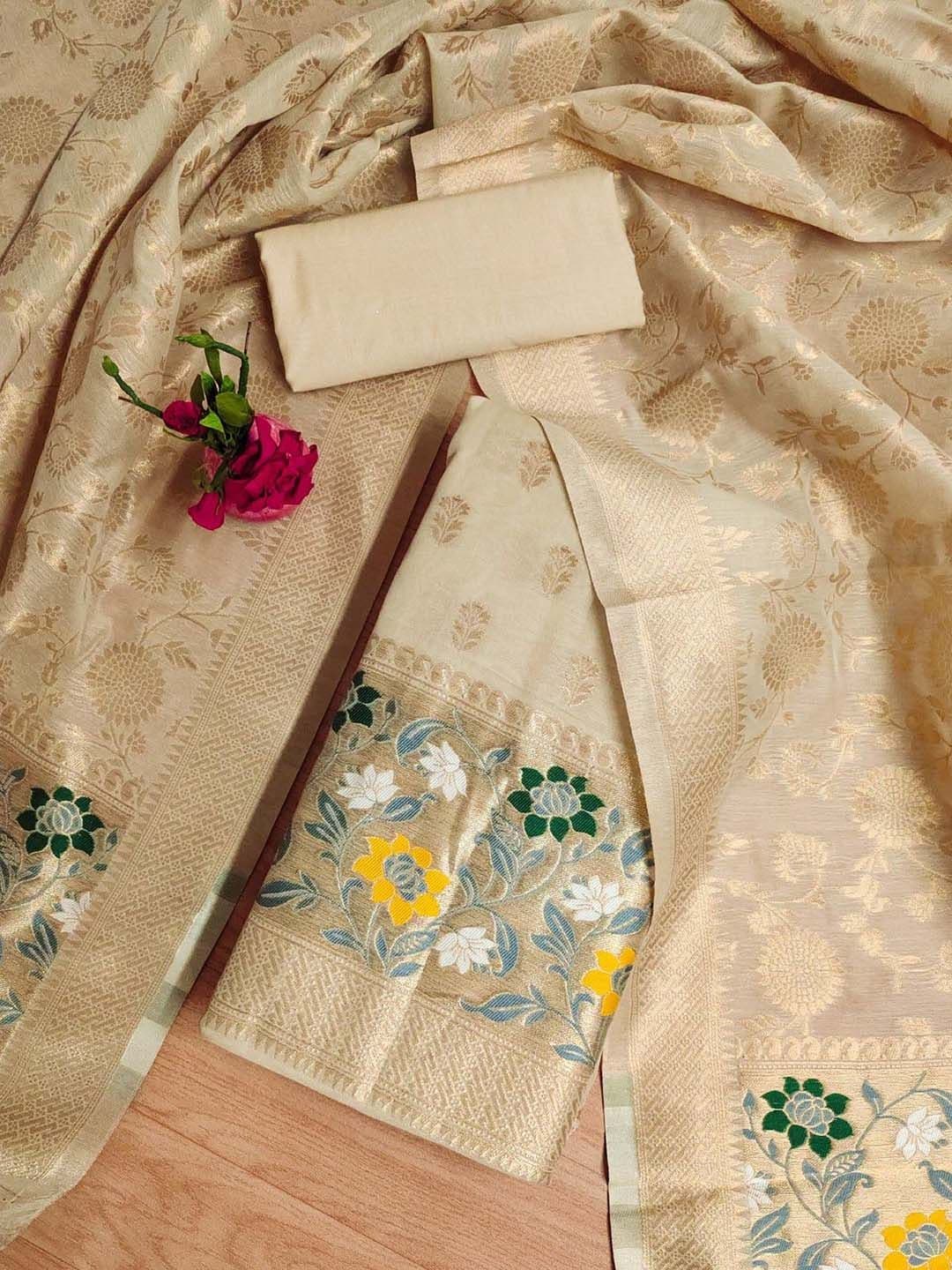 LeeliPeeri Designer Embellished Unstitched Dress Material - view 1