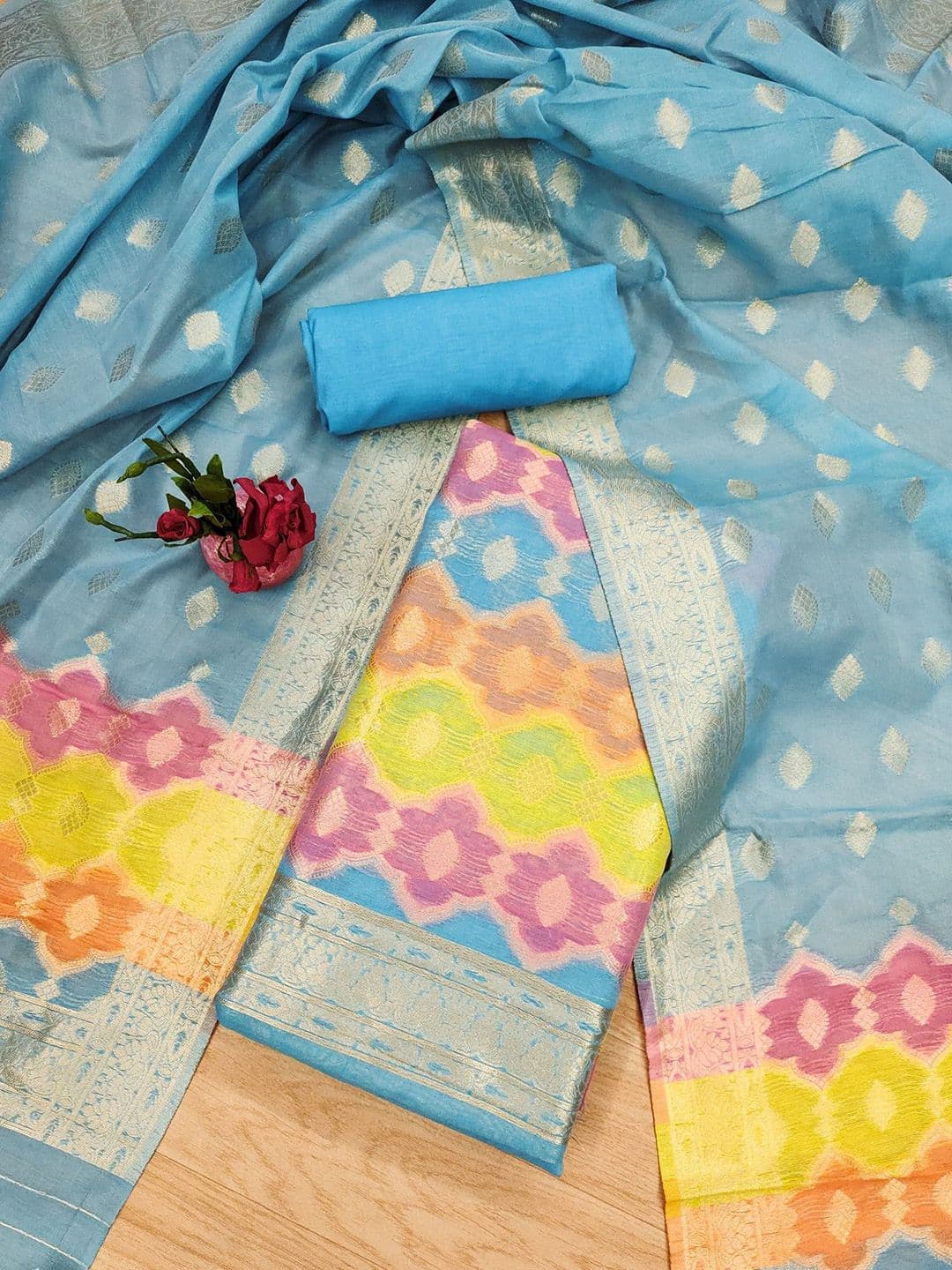 LeeliPeeri Designer Woven Design Unstitched Dress Material - view 1
