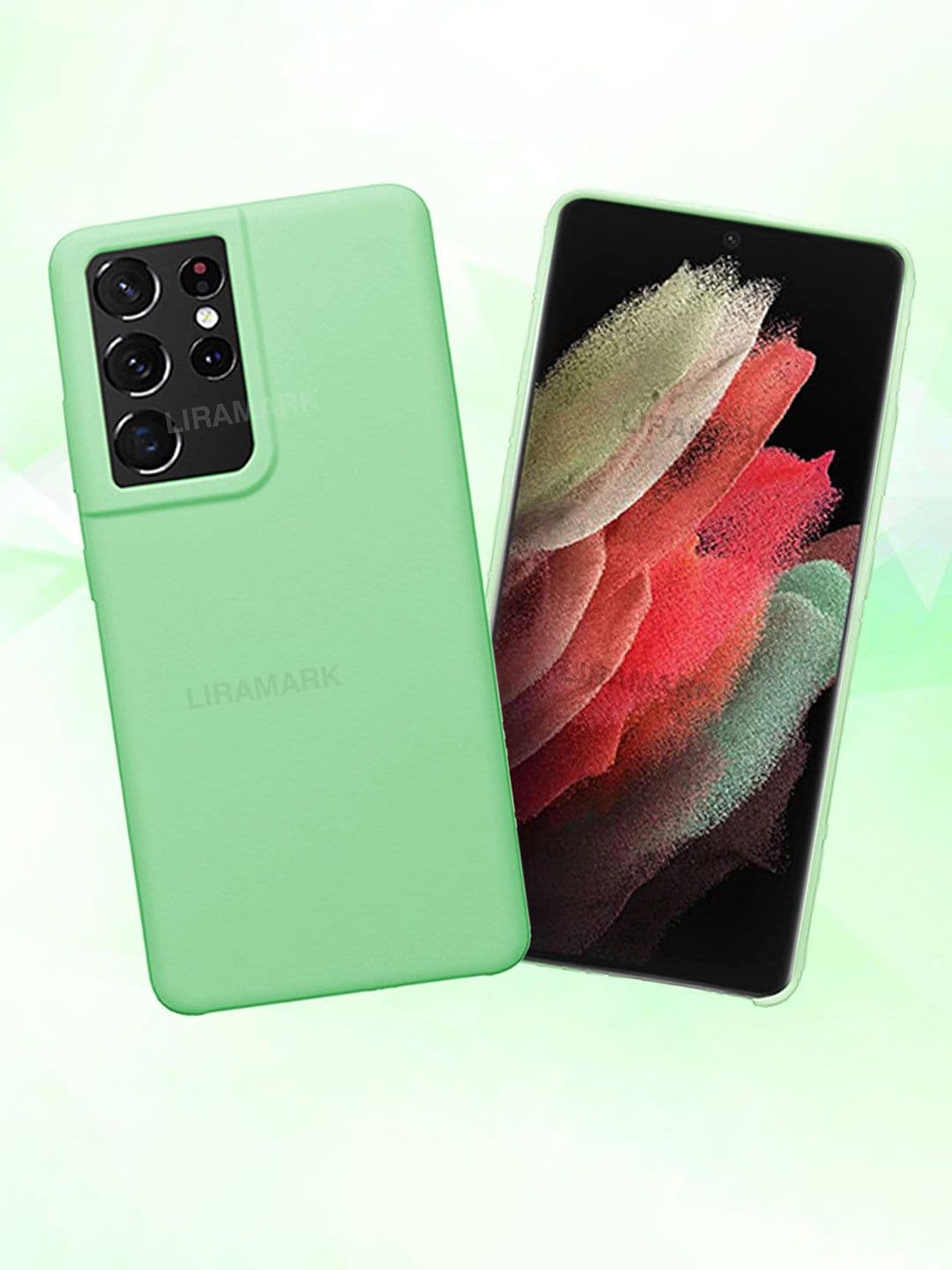LIRAMARK Liquid Silicone Soft Samsung Galaxy S21 Ultra Back Case - view 1