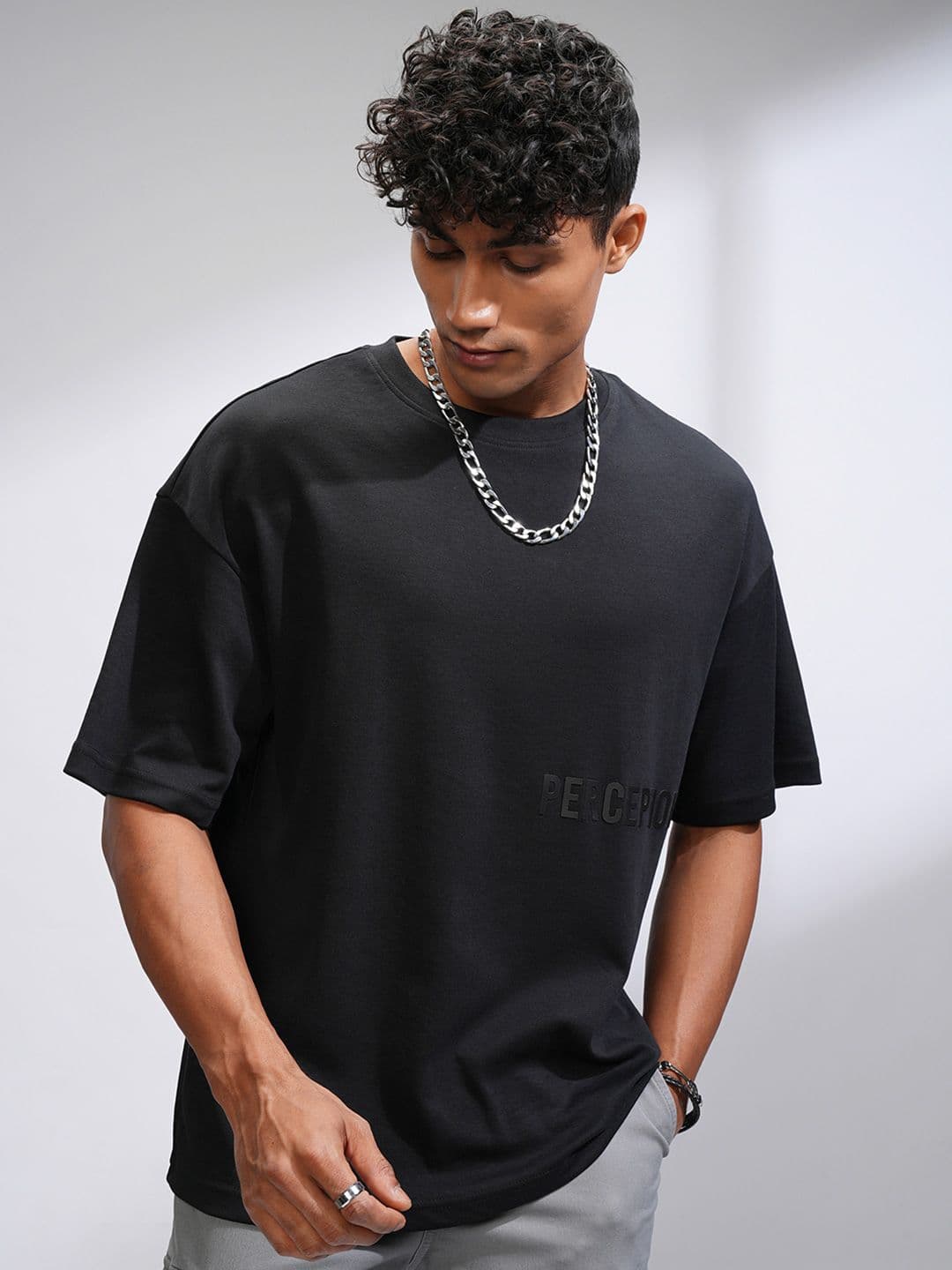 HIGHLANDER Men Typography Printed Round Neck Cotton Relaxed Fit T-shirt - view 1