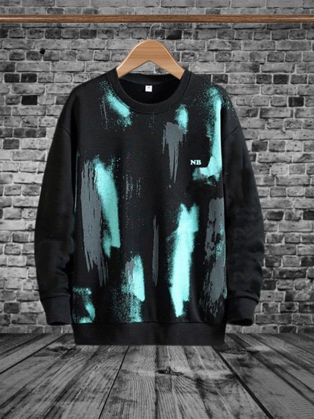 NB Nicky Boy Men Abstract Printed Round Neck Sweatshirt - view 1