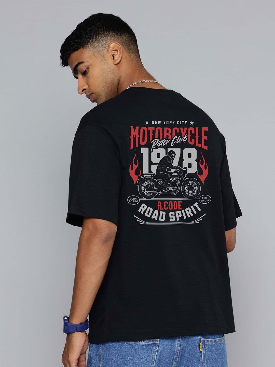 R.Code by The Roadster Life Co. Men Printed T-shirt - view 1