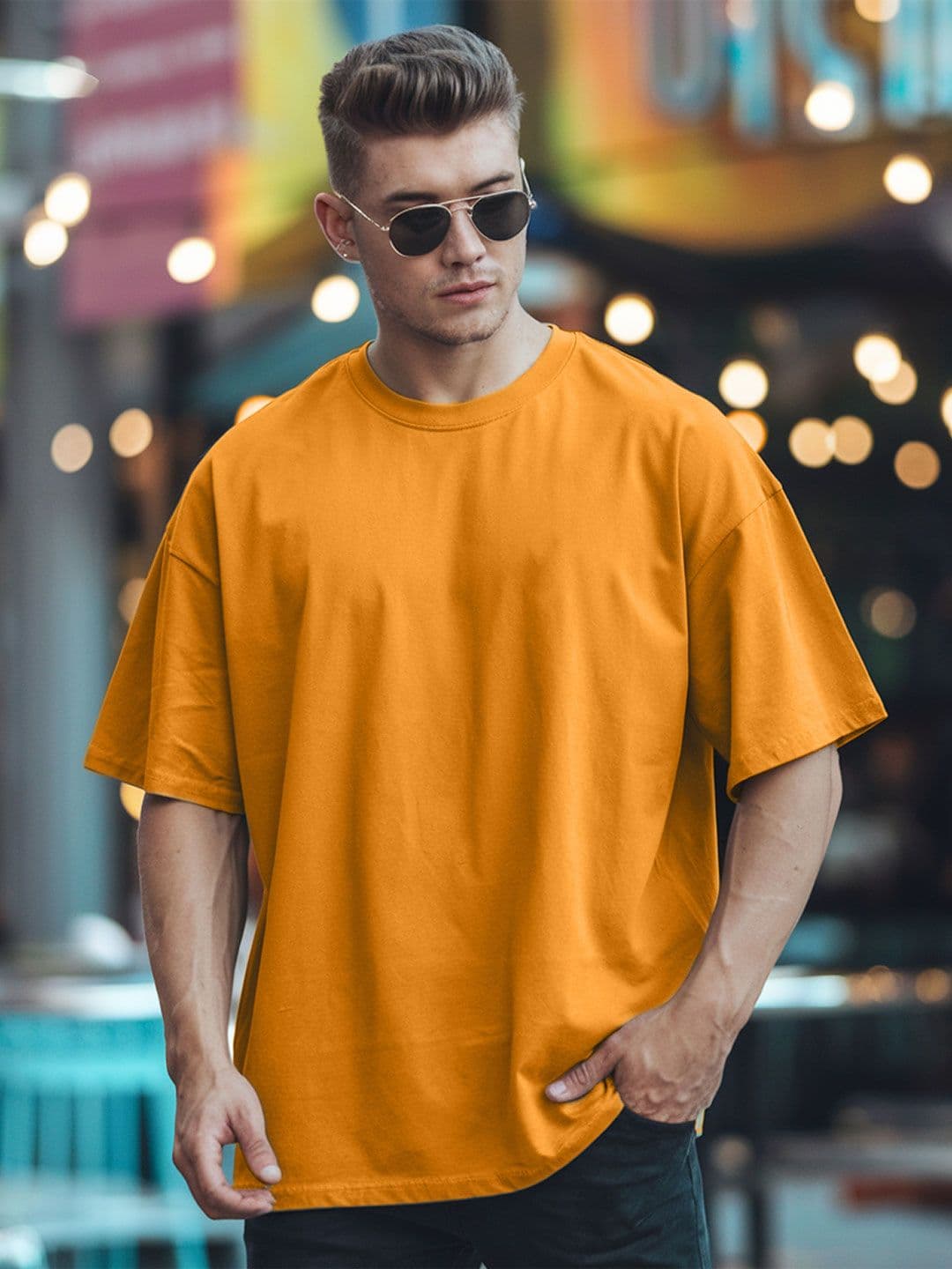 Leotude Men Solid Round Neck Cotton Relaxed Fit T-shirt - view 1