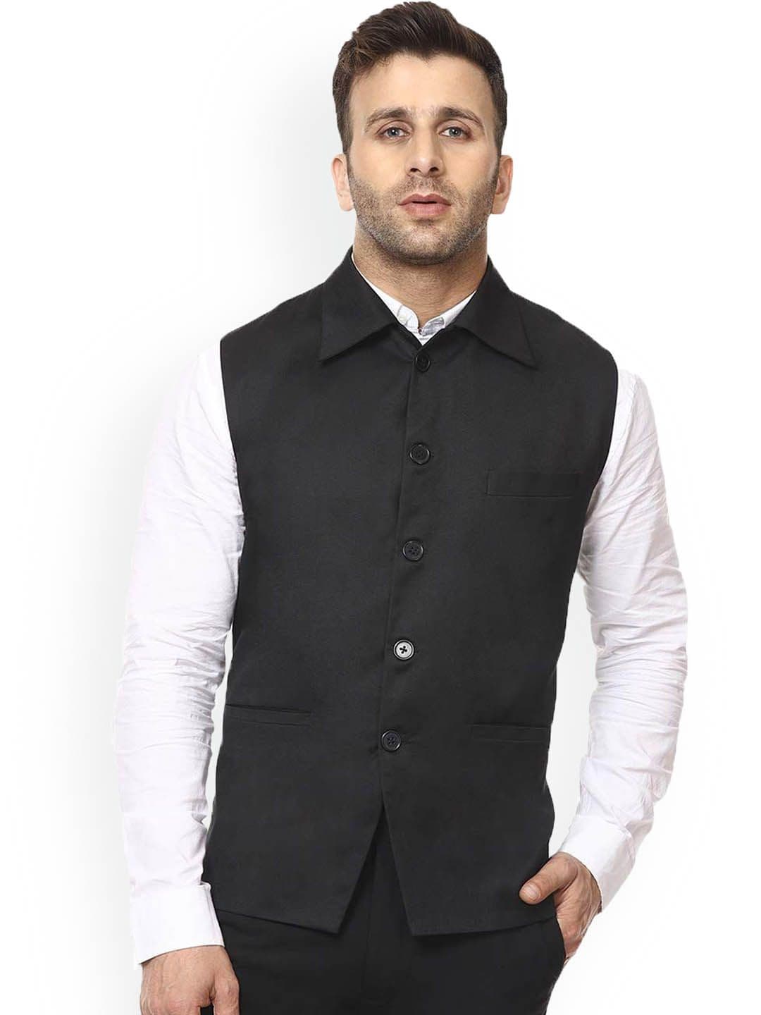 VEERA PARIDHAAN Cotton Mandarin Collar Nehru Jackets - view 1