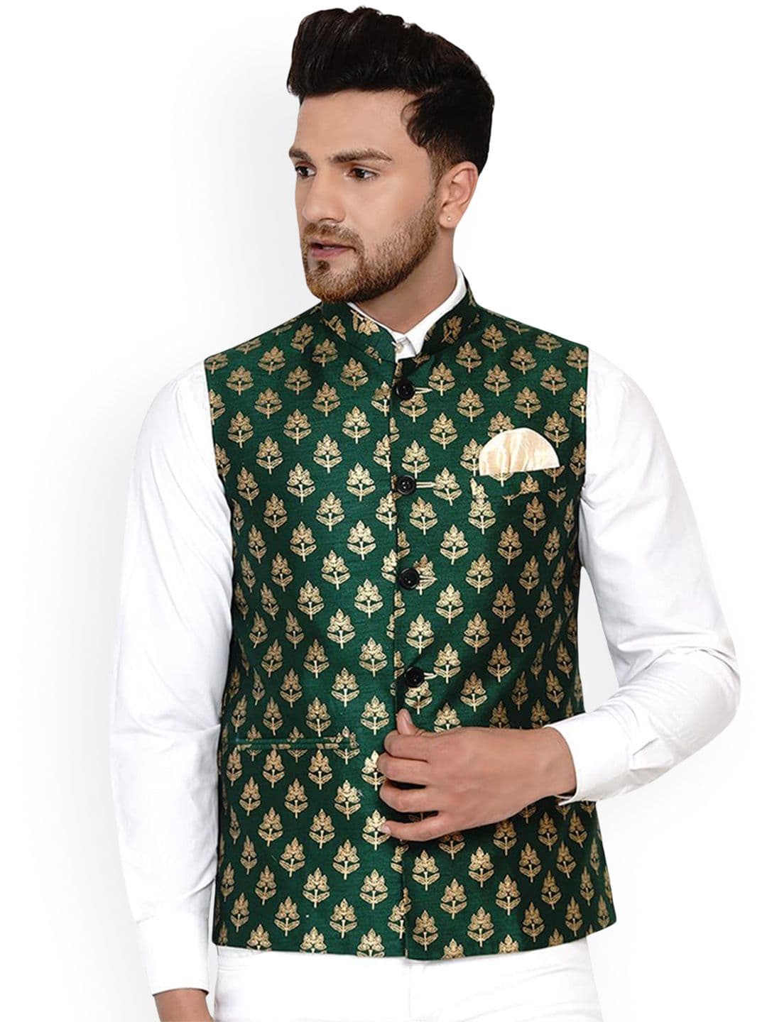 VEERA PARIDHAAN Printed Banarasi
Nehru Jackets - view 1