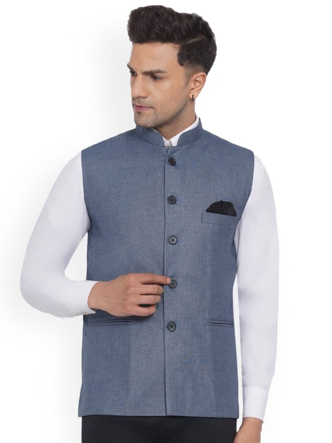 VEERA PARIDHAAN Mandarin Collar Nehru Jacket - view 1