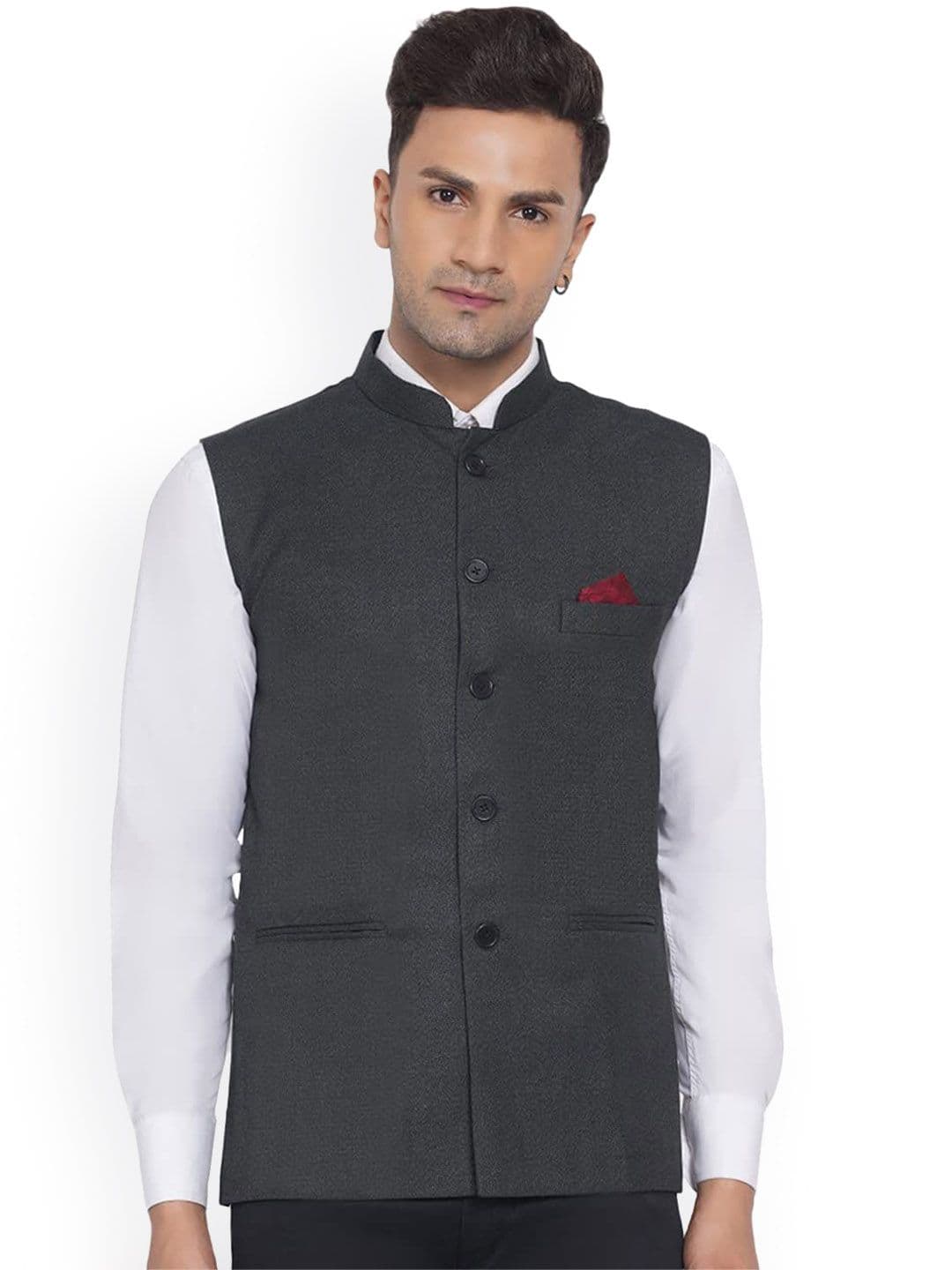 VEERA PARIDHAAN Cotton Nehru Jacket - view 1