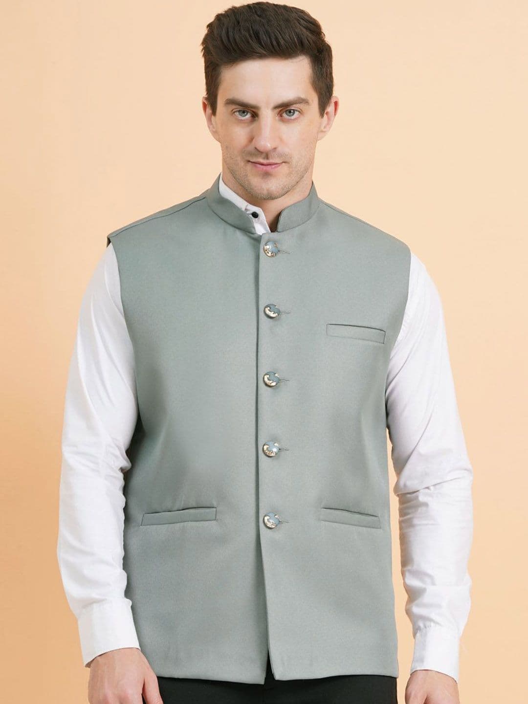 SG LEMAN Mandarin Collar Nehru Jackets - view 1