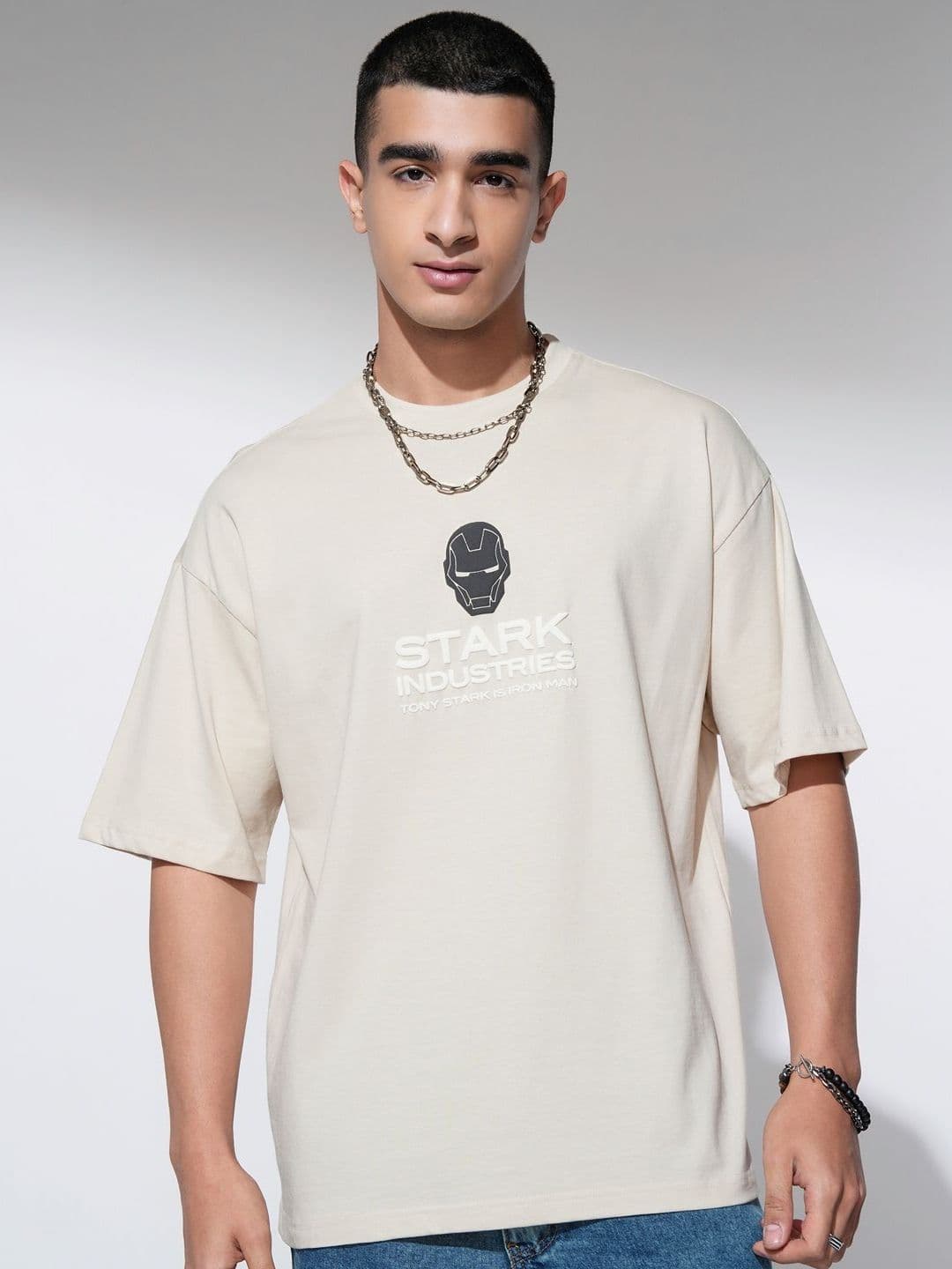 HIGHLANDER Men Iron Man Printed Oversized T-shirt - view 1