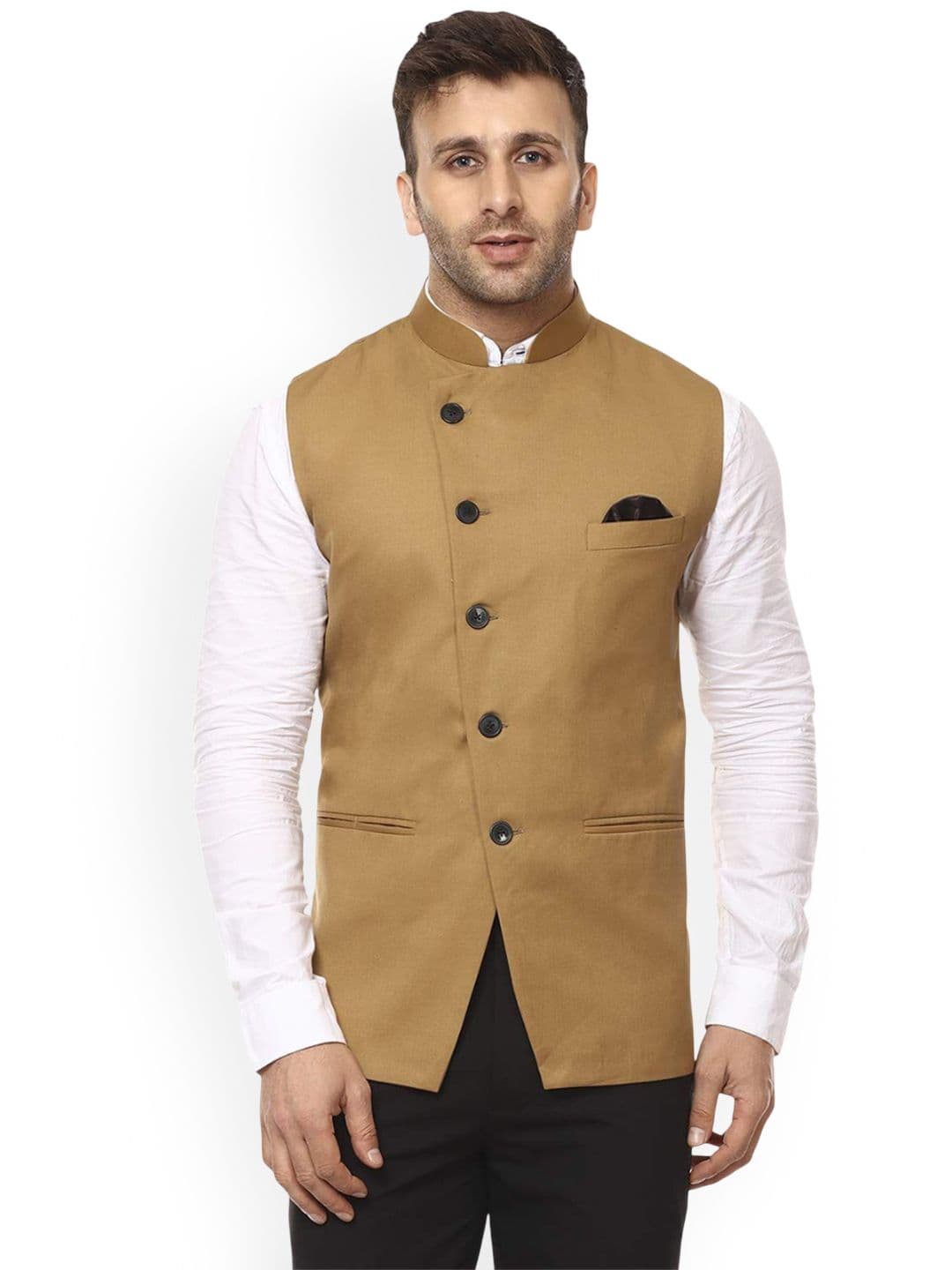 VEERA PARIDHAAN Chinese Collar Nehru Jackets - view 1