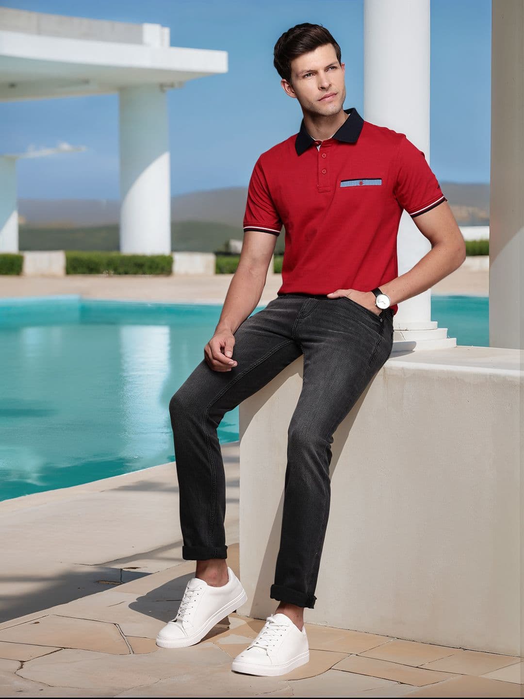 Nautica Pure Cotton Polo Collar Casual T-shirt - view 1