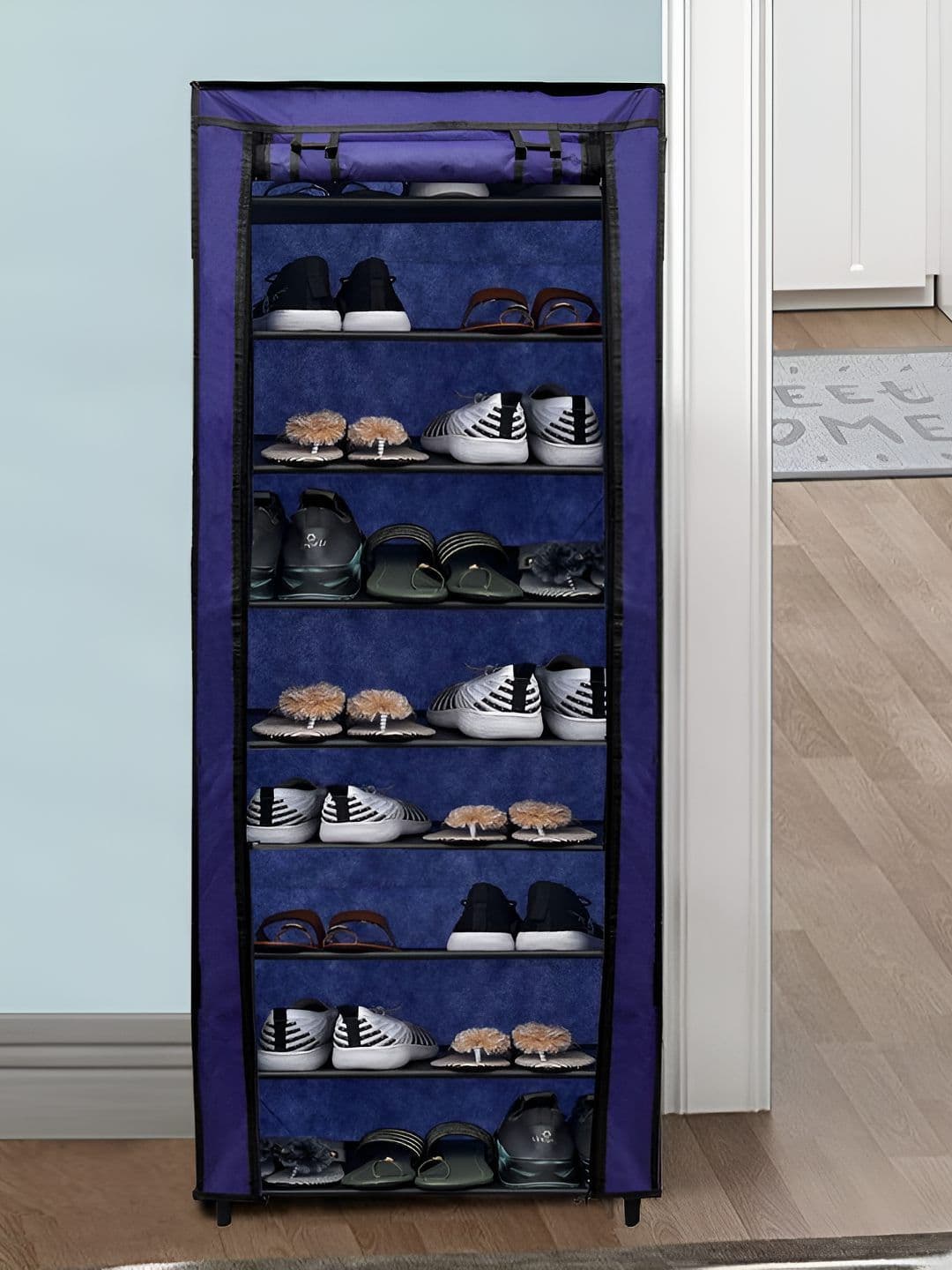 Rmerchants Blue Stainless Steel 9 Shelves Shoe Rack - view 1