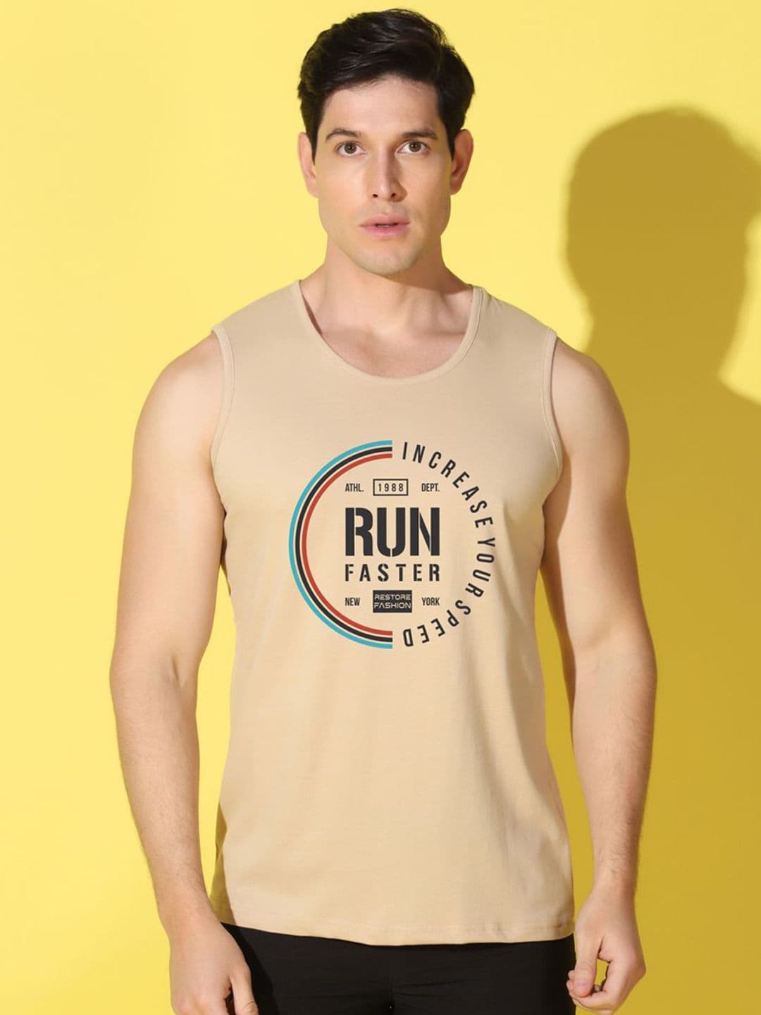 WOOSTRO Printed Gym Innerwear Vest VWS26 RUN RUST - view 1