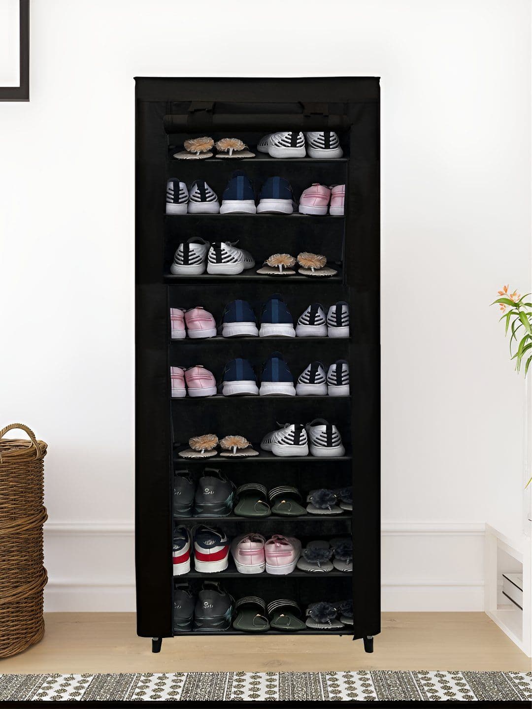Rmerchants Black Stainless Steel 9 Shelves Shoe Rack - view 1
