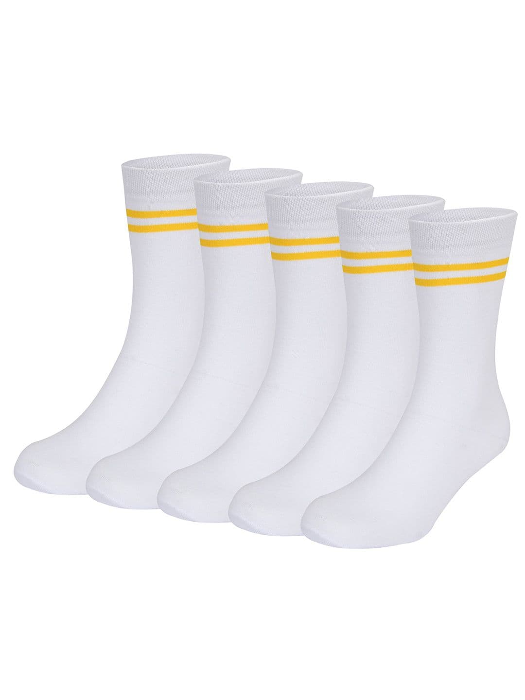 bizala Kids Pack Of 5 Striped Calf Length School Socks - view 1