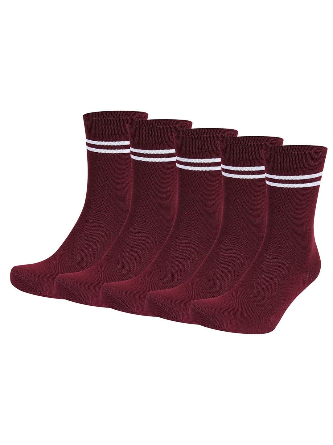 bizala Kids Pack Of 5 Striped Calf Length School Socks - view 1