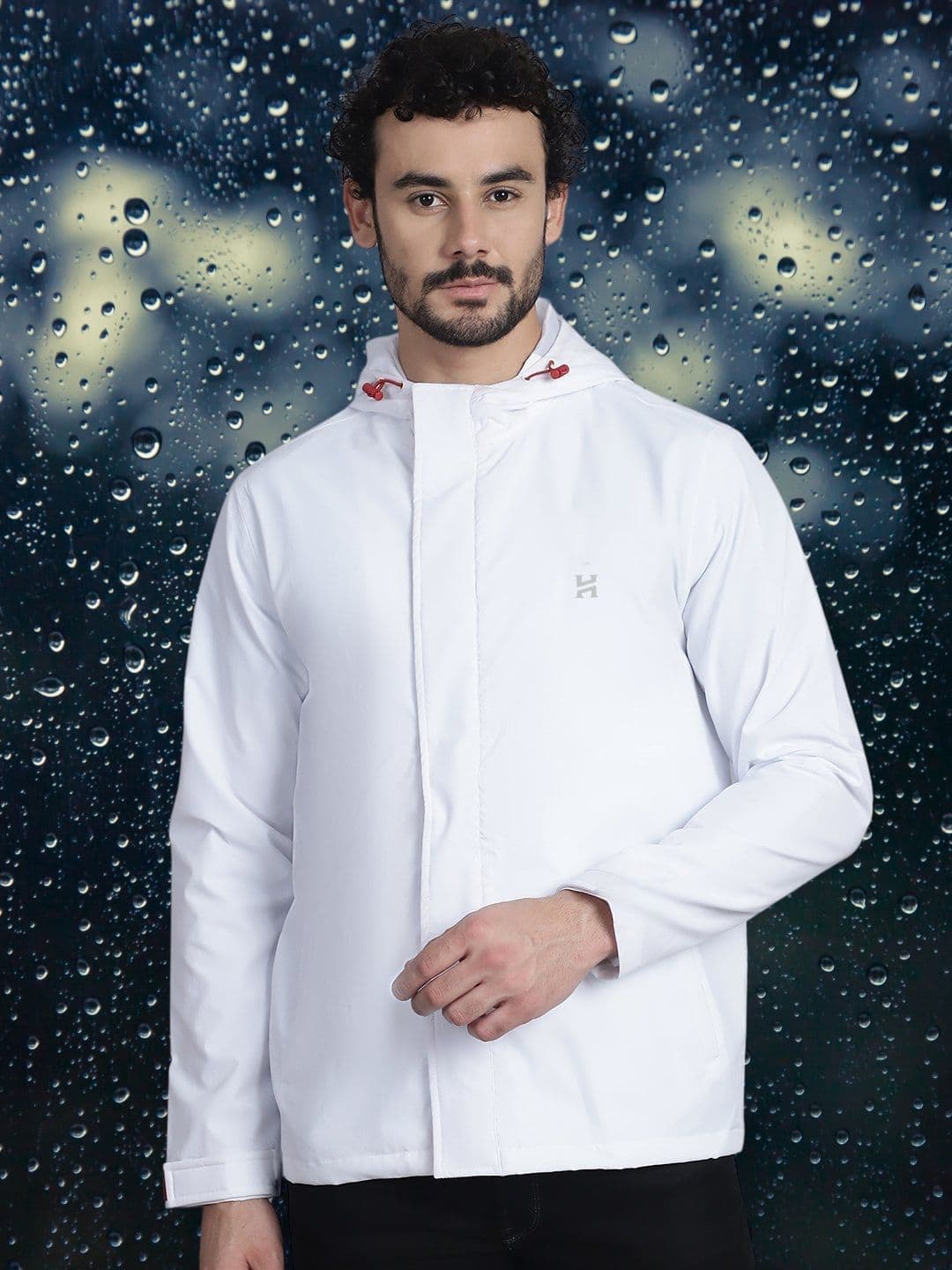 HOUSE OF VEDAS Waterproof Hooded Rain Jacket - view 1