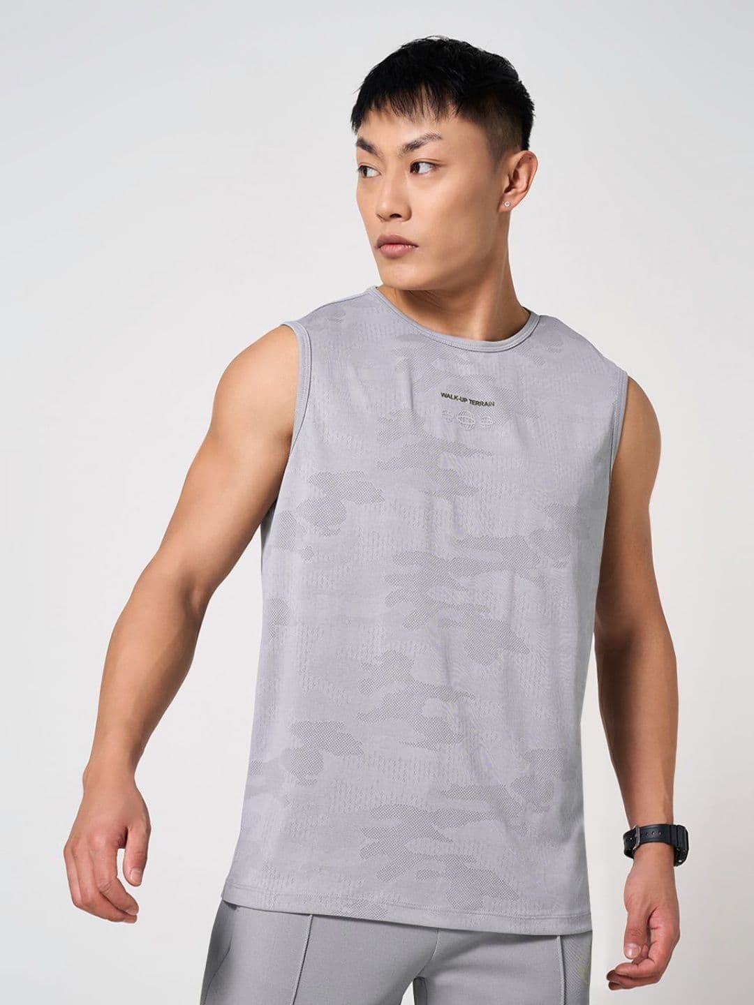 Ajile by Pantaloons Printed Raw Edge Slim Fit Round Neck T-shirt - view 1