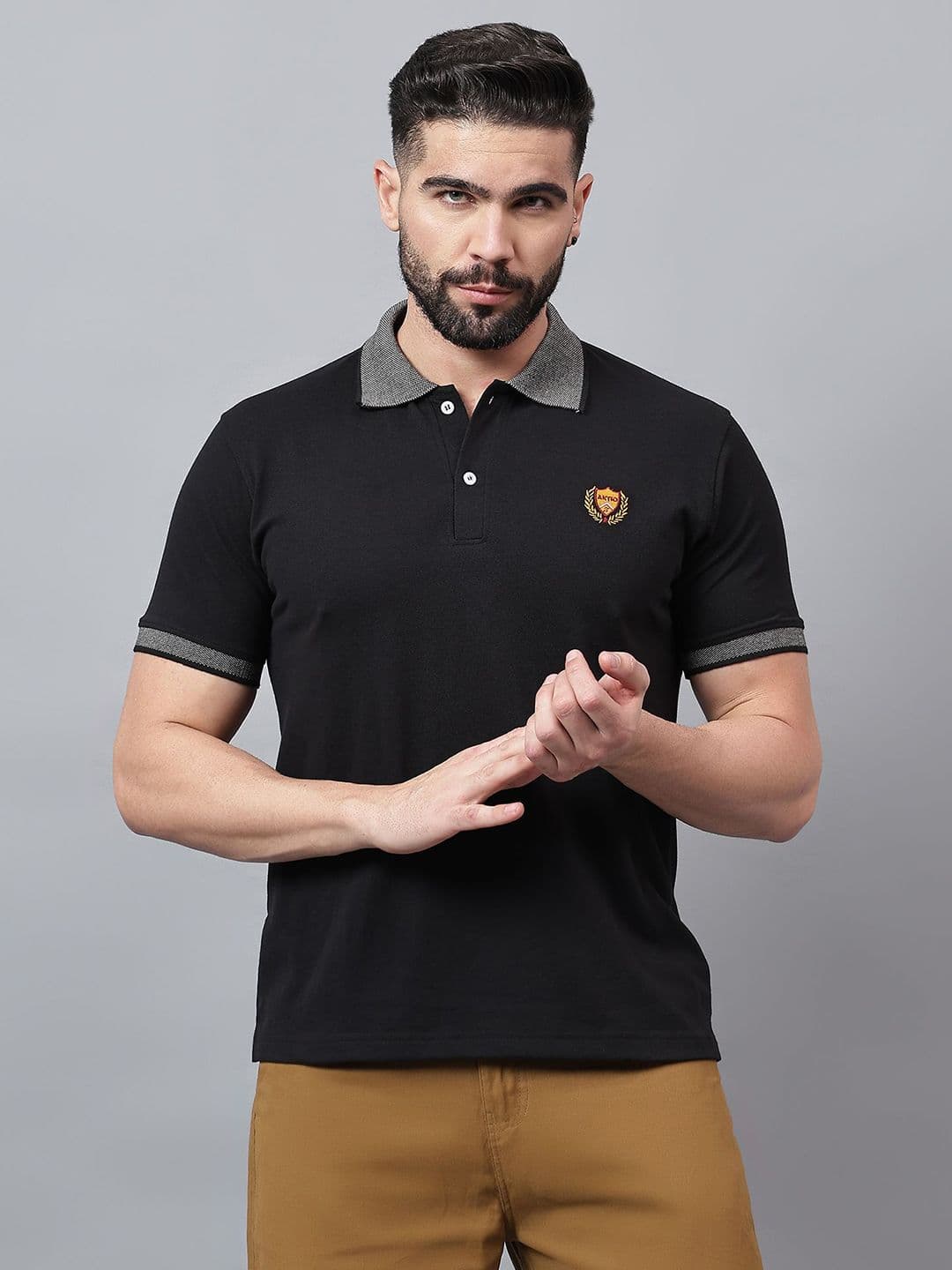 ALAKH HUB Men Polo Collar Pockets T-shirt - view 1