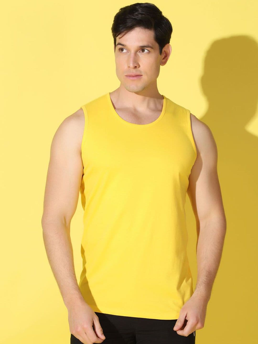 WOOSTRO Gym Innerwear Vest VWS26 PLAIN YELLOW - view 1