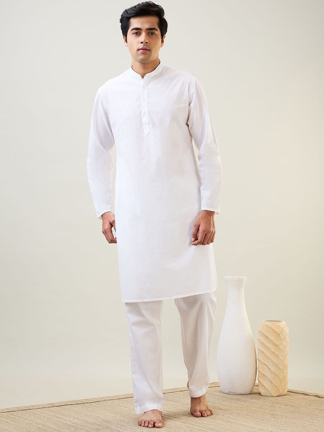 SleepZ by Raymond Men Chikankari Kurta - view 1