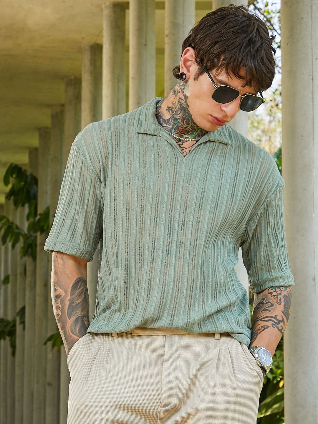CAHOOT Men Polo Collar Pockets T-shirt - view 1