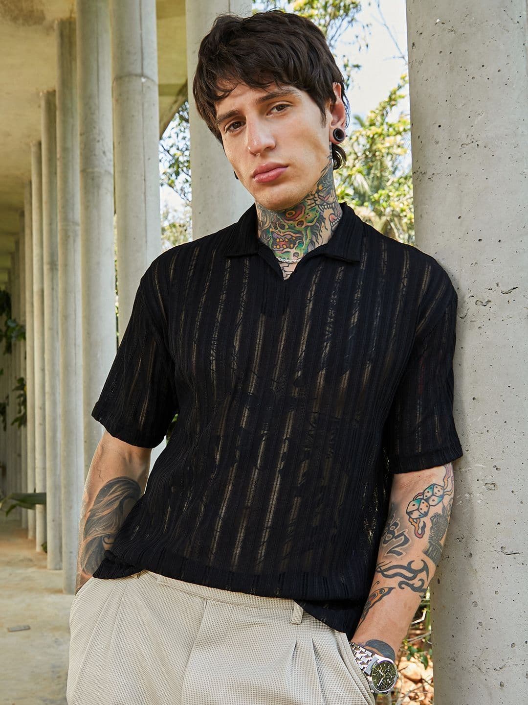 CAHOOT Men Polo Collar Pockets T-shirt - view 1
