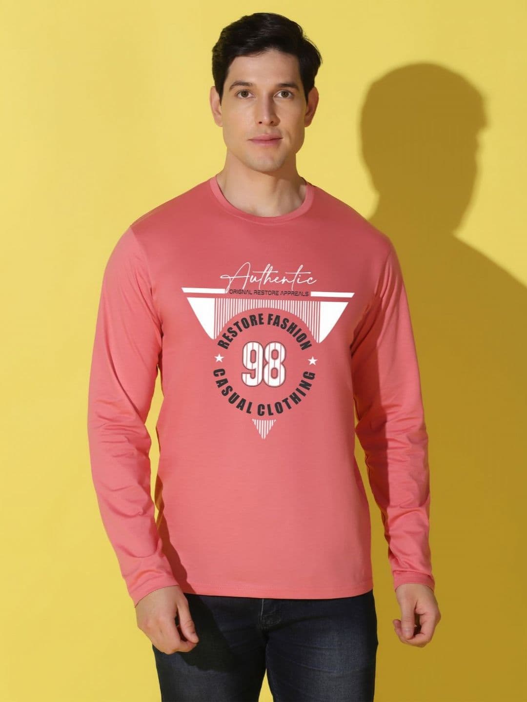 WOOSTRO Men Typography Printed Slim Fit T-shirt - view 1