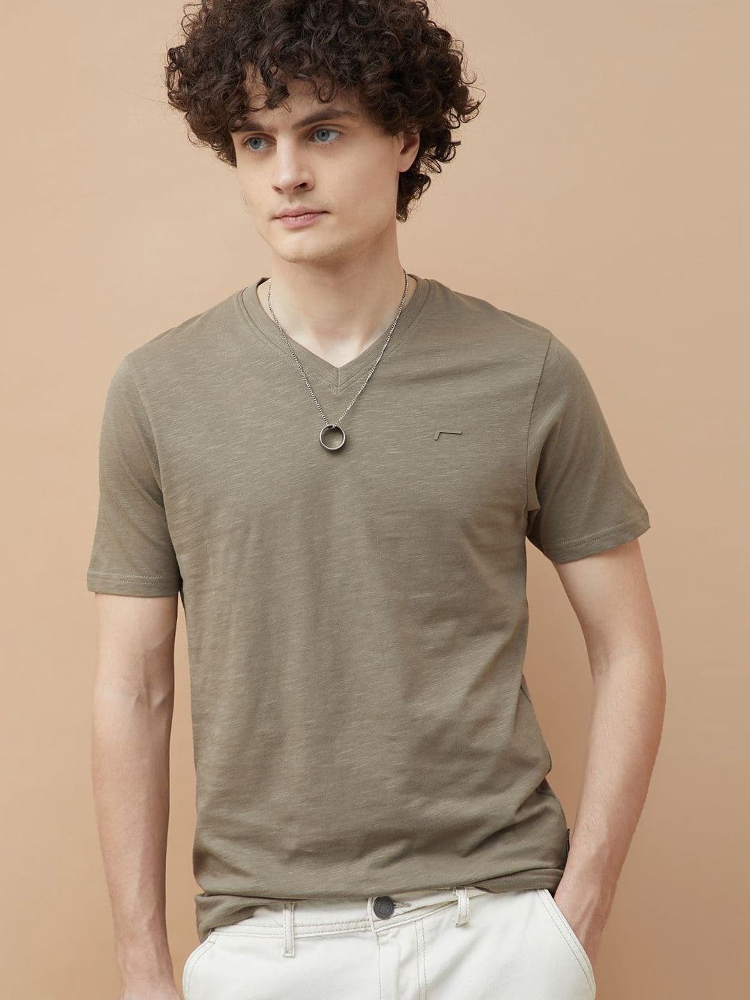 Fame Forever by Lifestyle V-Neck Cotton T-shirt - view 1
