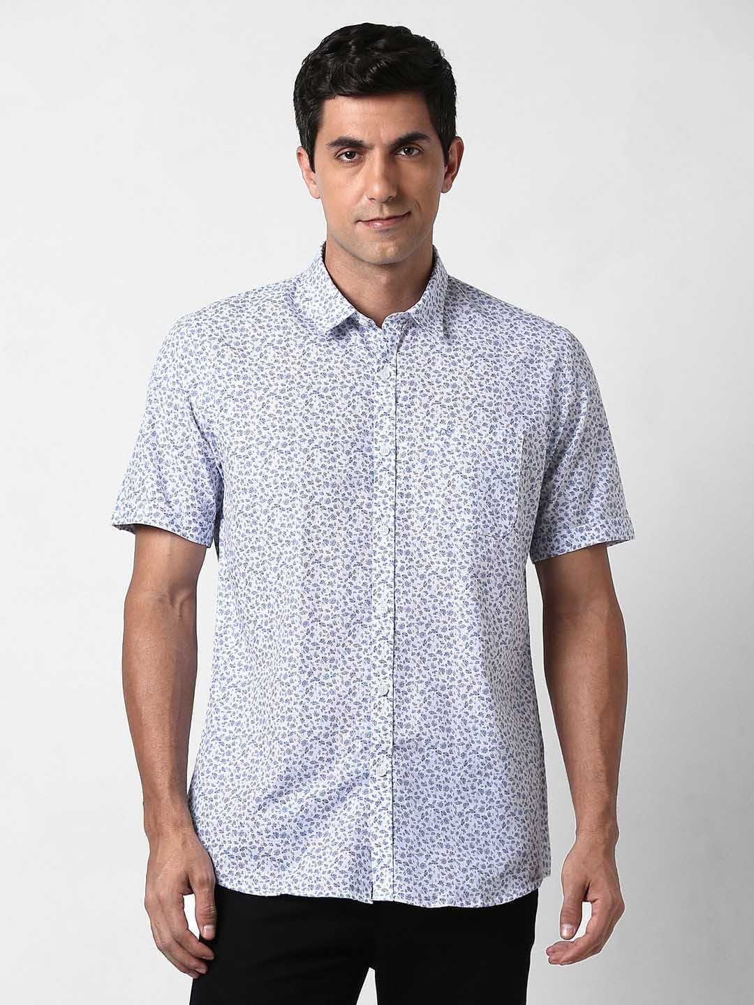 Peter England Casuals Men Slim Fit Floral Printed Casual Shirt - view 1