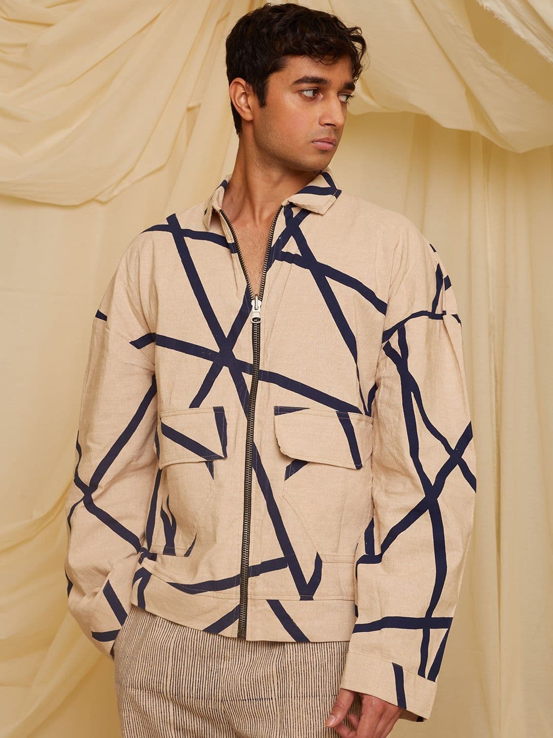 Banana Labs Men Geometric Tailored Jacket - view 1