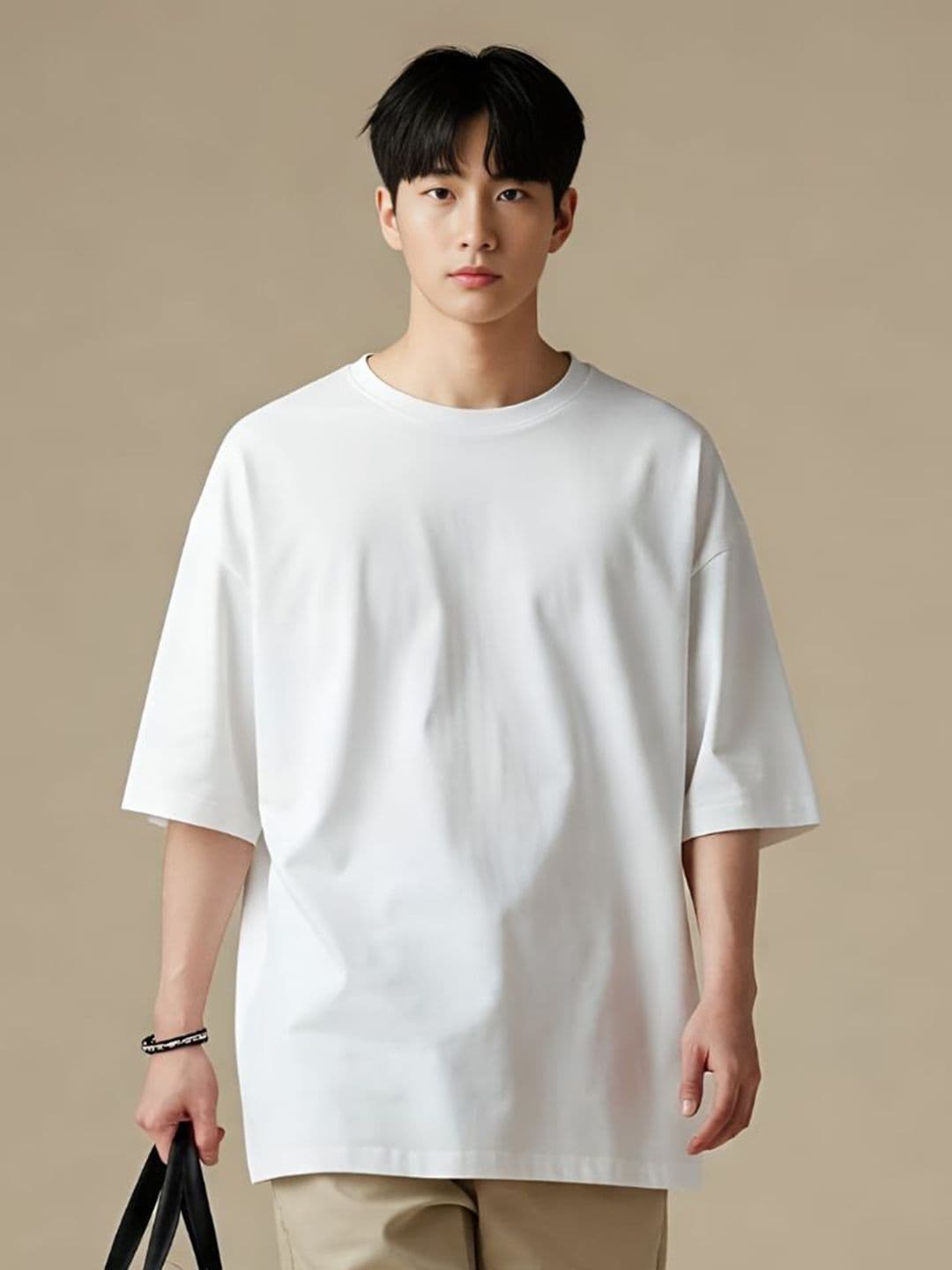 SMAN Round Neck Cotton Oversized T-shirt - view 1