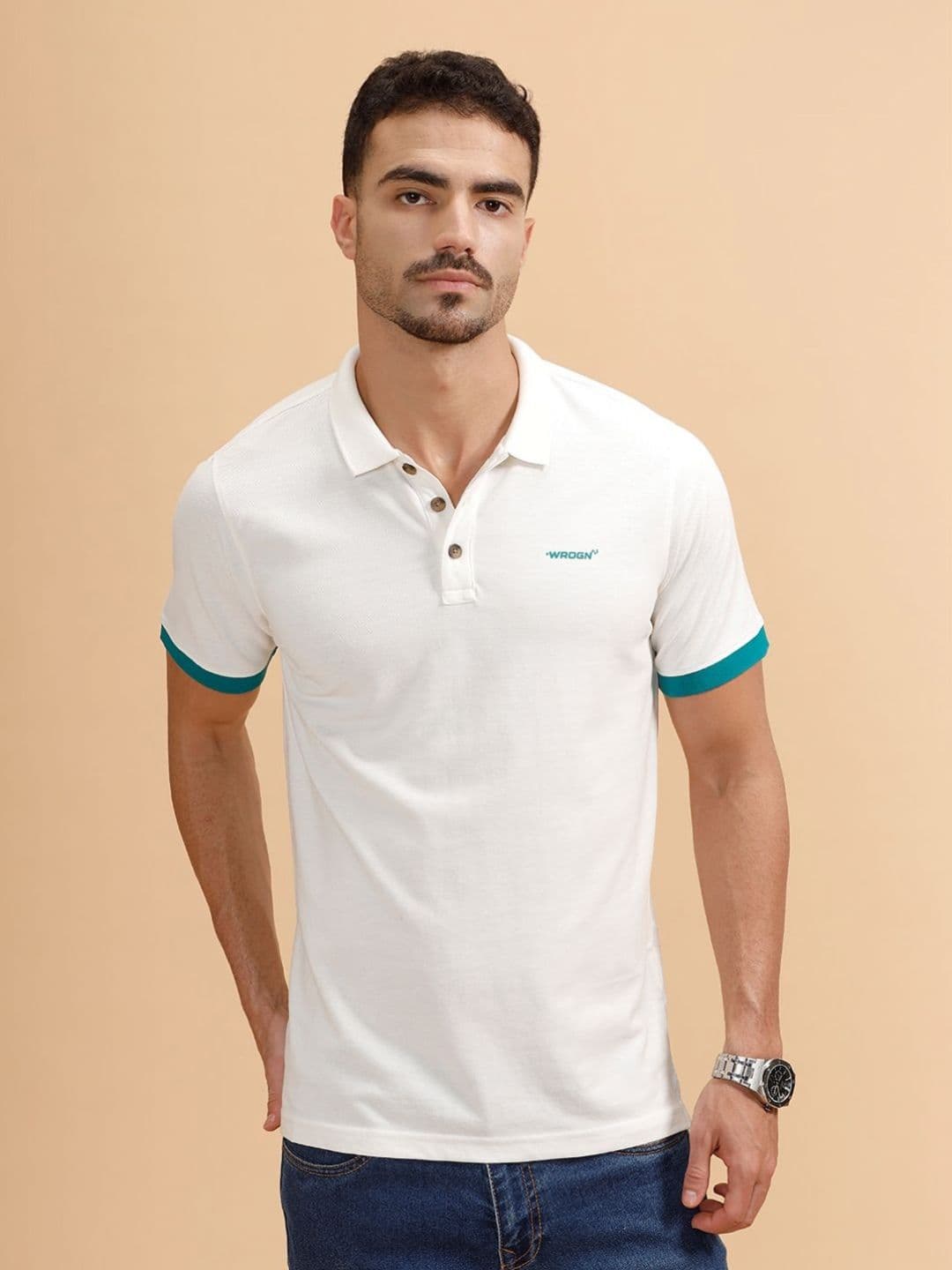 WROGN Men Polo Collar Short Sleeves T-shirt - view 1