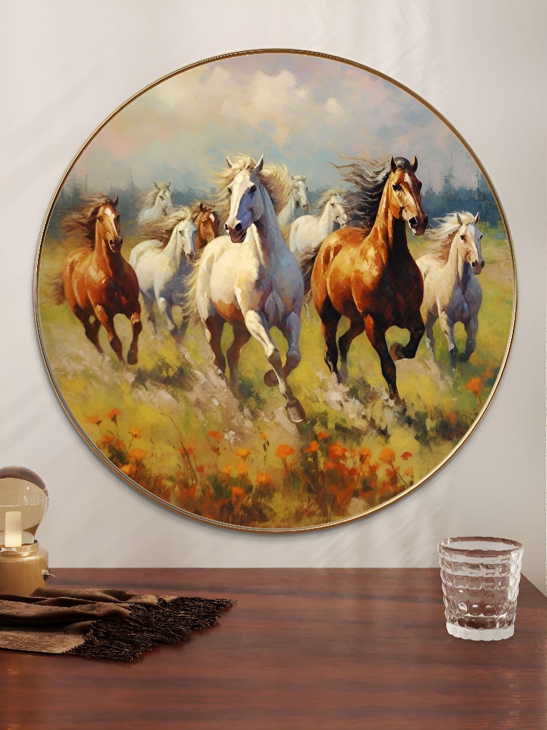Myntra Elegant Homes White & Green 1 Piece Wood Birds and Animals Wall Paintings - view 1