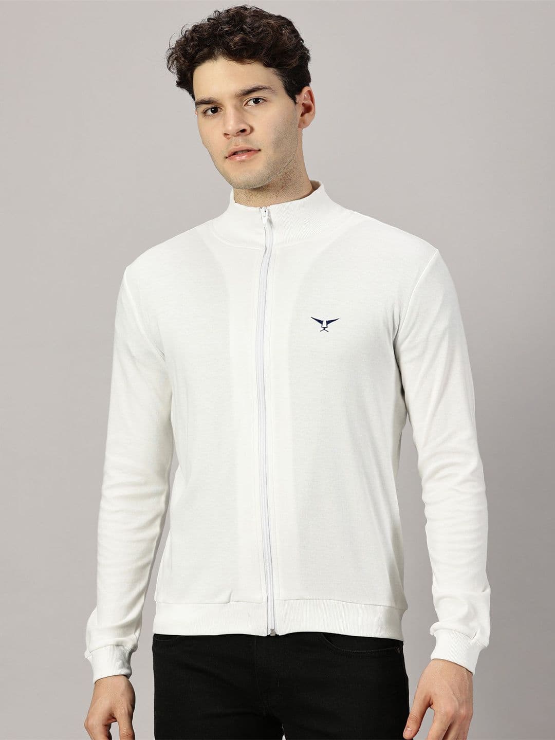 LEON Men Full Sleeve High Neck Full Zip Sweatshirt - view 1