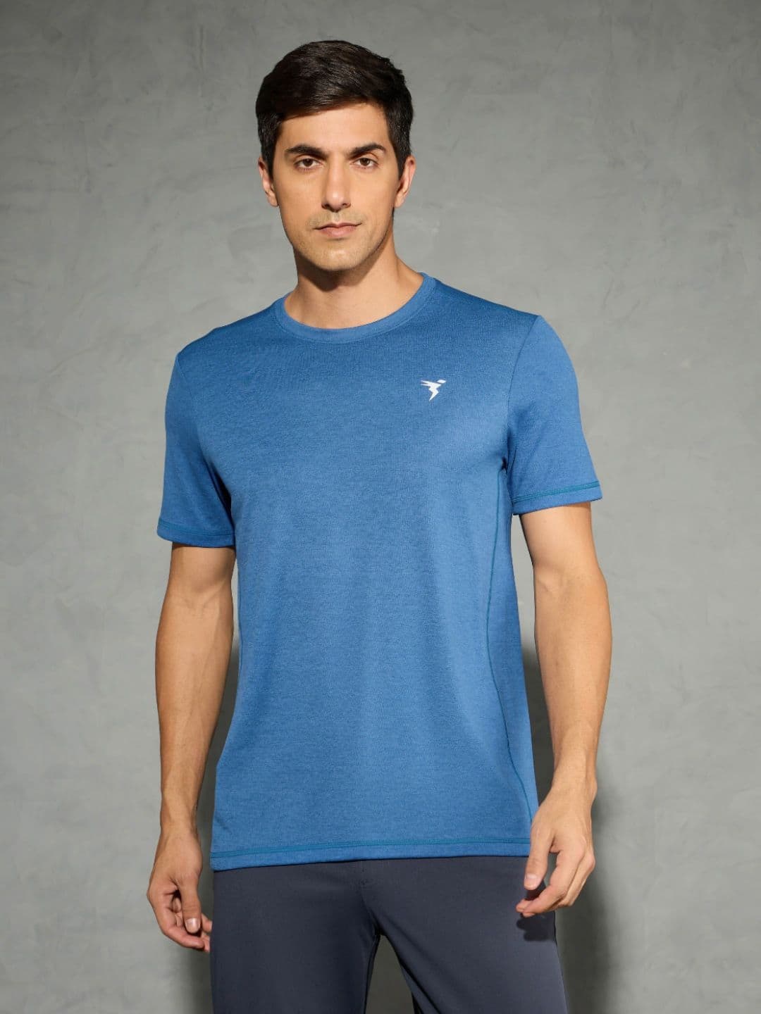 Technosport Men Solid Slim Fit Round Neck Antimicrobial Sports T-shirt With Double Cool - view 1