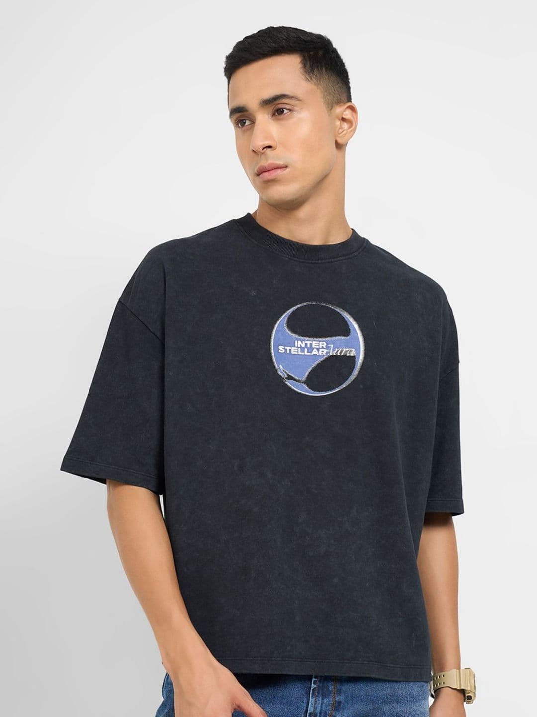 SF JEANS by Pantaloons Men Printed Round Neck Cotton T-shirt - view 1