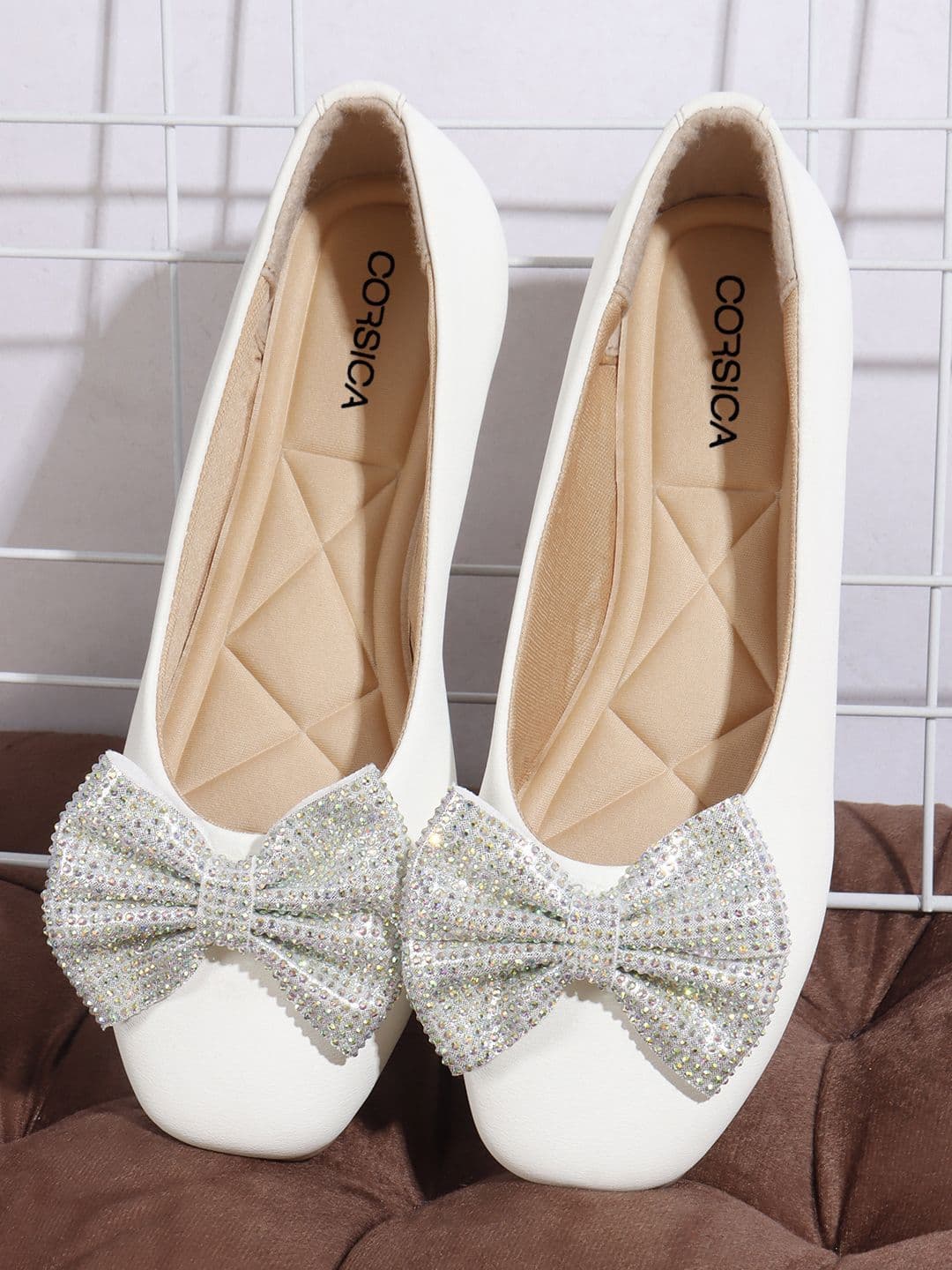 CORSICA Women Embellished Round Toe Ballerinas with Bows - view 1