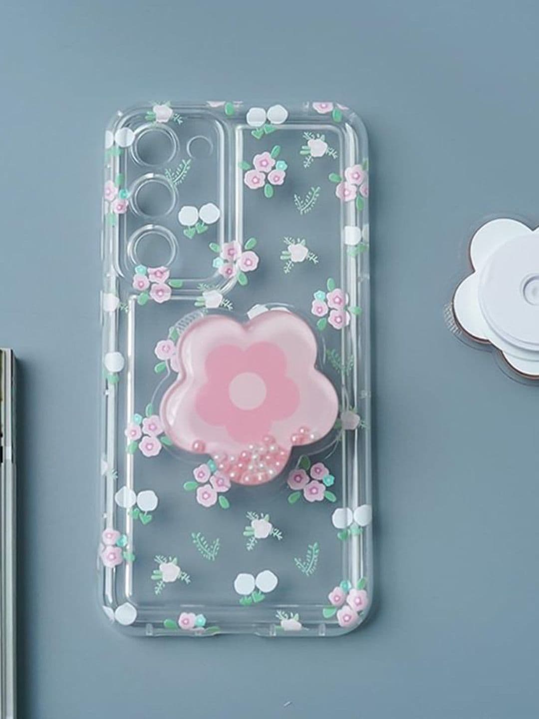 PEEPERLY Floral Printed Samsung Galaxy S24 Cute Korean Floral Gripper Back Case - view 1