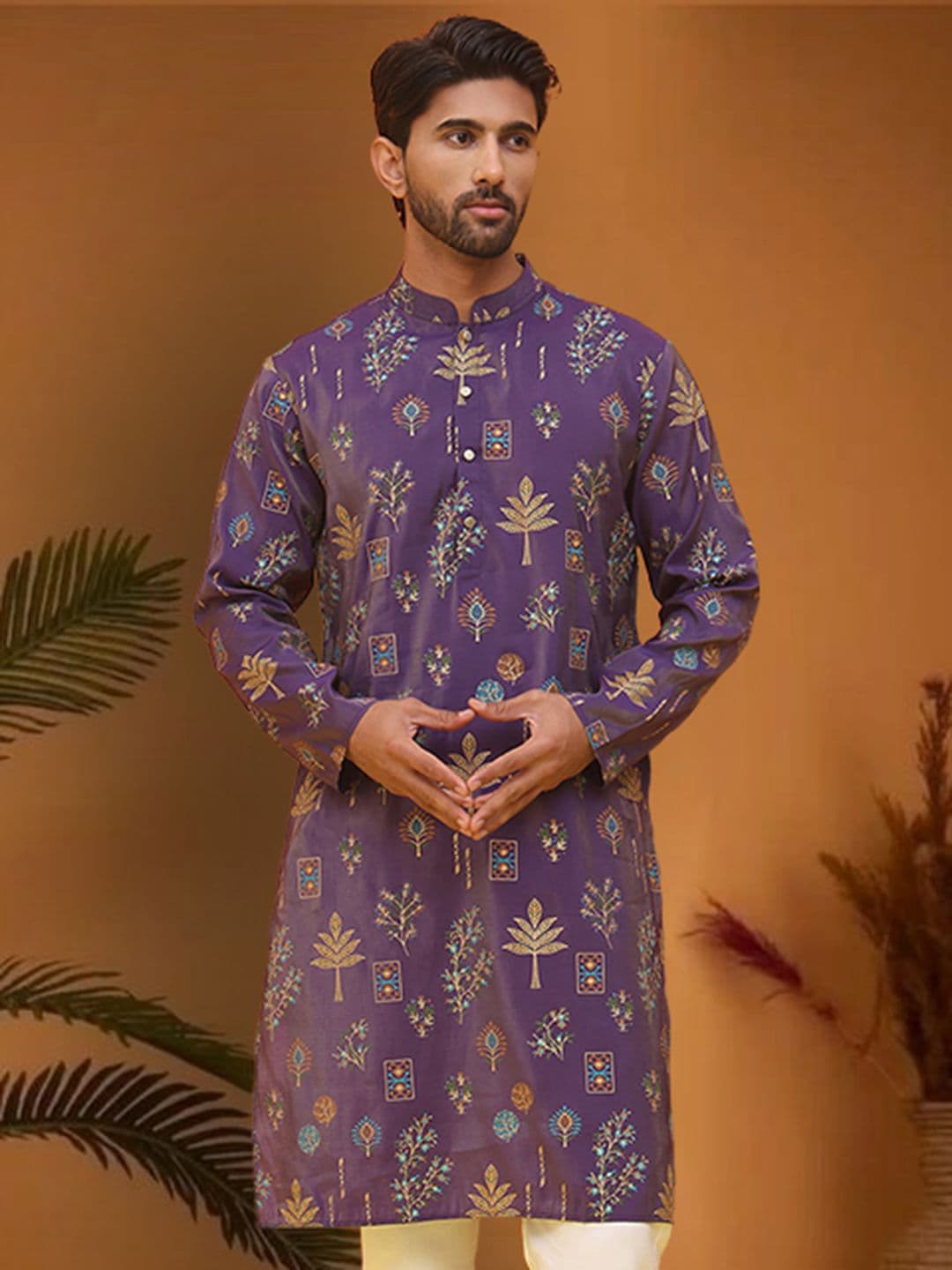 Jompers Floral Printed Straight Kurta - view 1