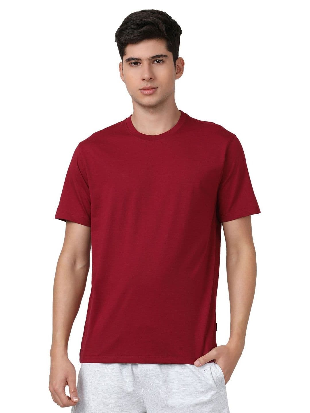FCUK Men Solid Round Neck Short Sleeves T-shirt - view 1