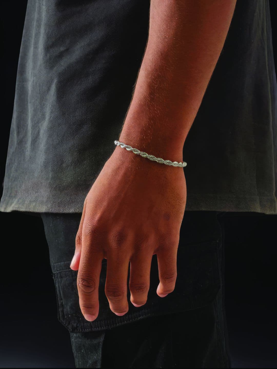 SUFFIRE Men Wraparound Twist Rope Adjustable Bracelet - view 1