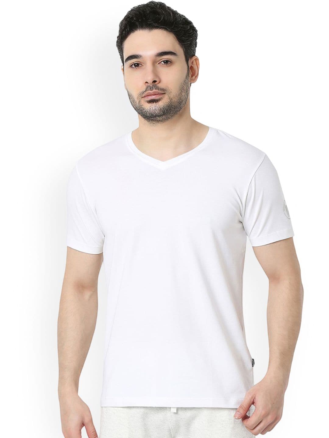 UnderJeans by Spykar Printed V-Neck LoungeTshirts - view 1