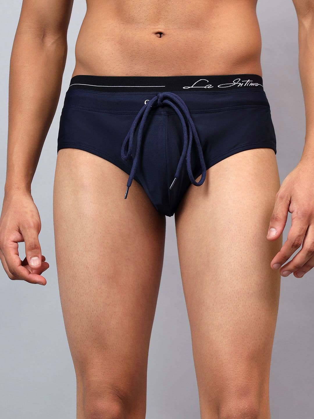 La Intimo Men Solid Mid-Rise Swim Briefs - view 1