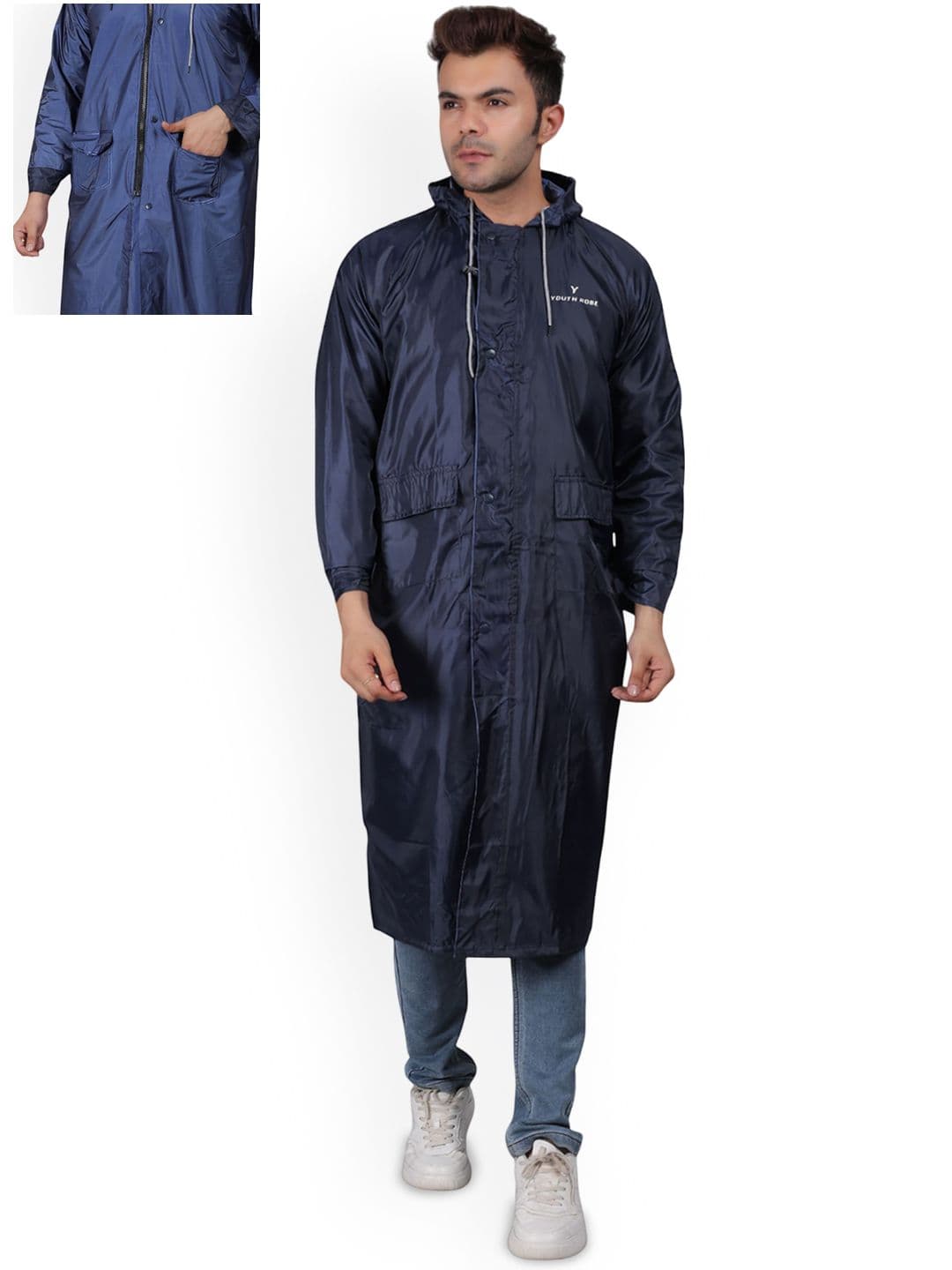 YOUTH ROBE Waterproof Tapping Rain Jacket With Carrying Pouch - view 1