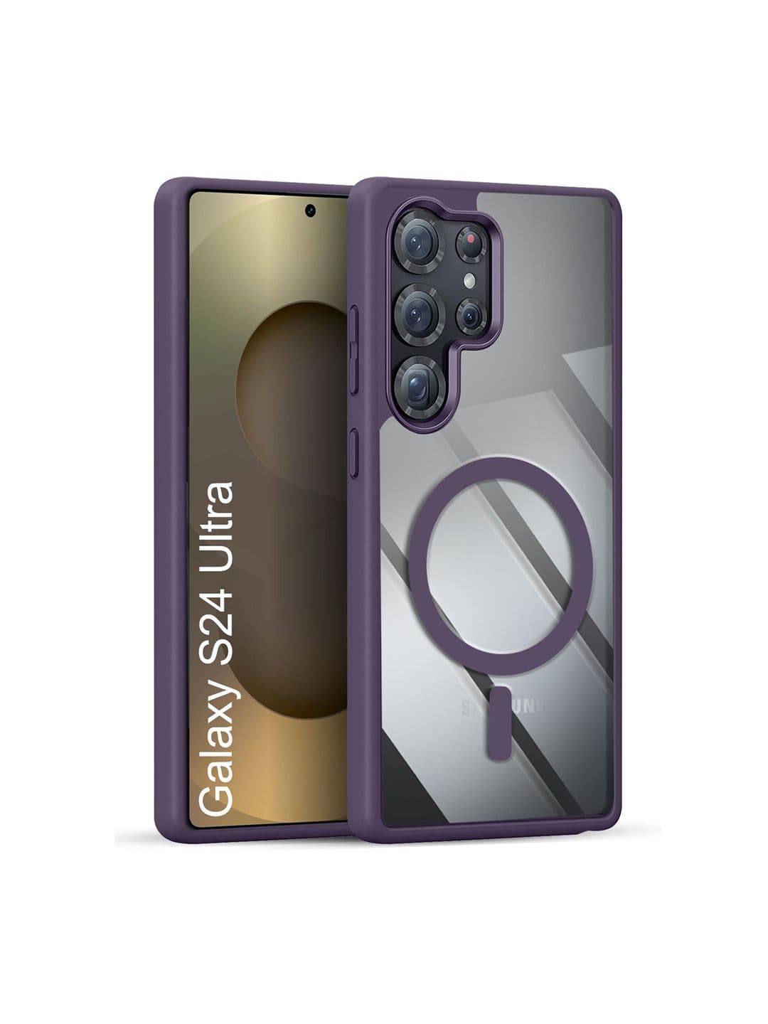Luxury Kase Solid Mag-Safe Samsung Galaxy S24 Ultra 5G Back Case Mobile Accessories - view 1