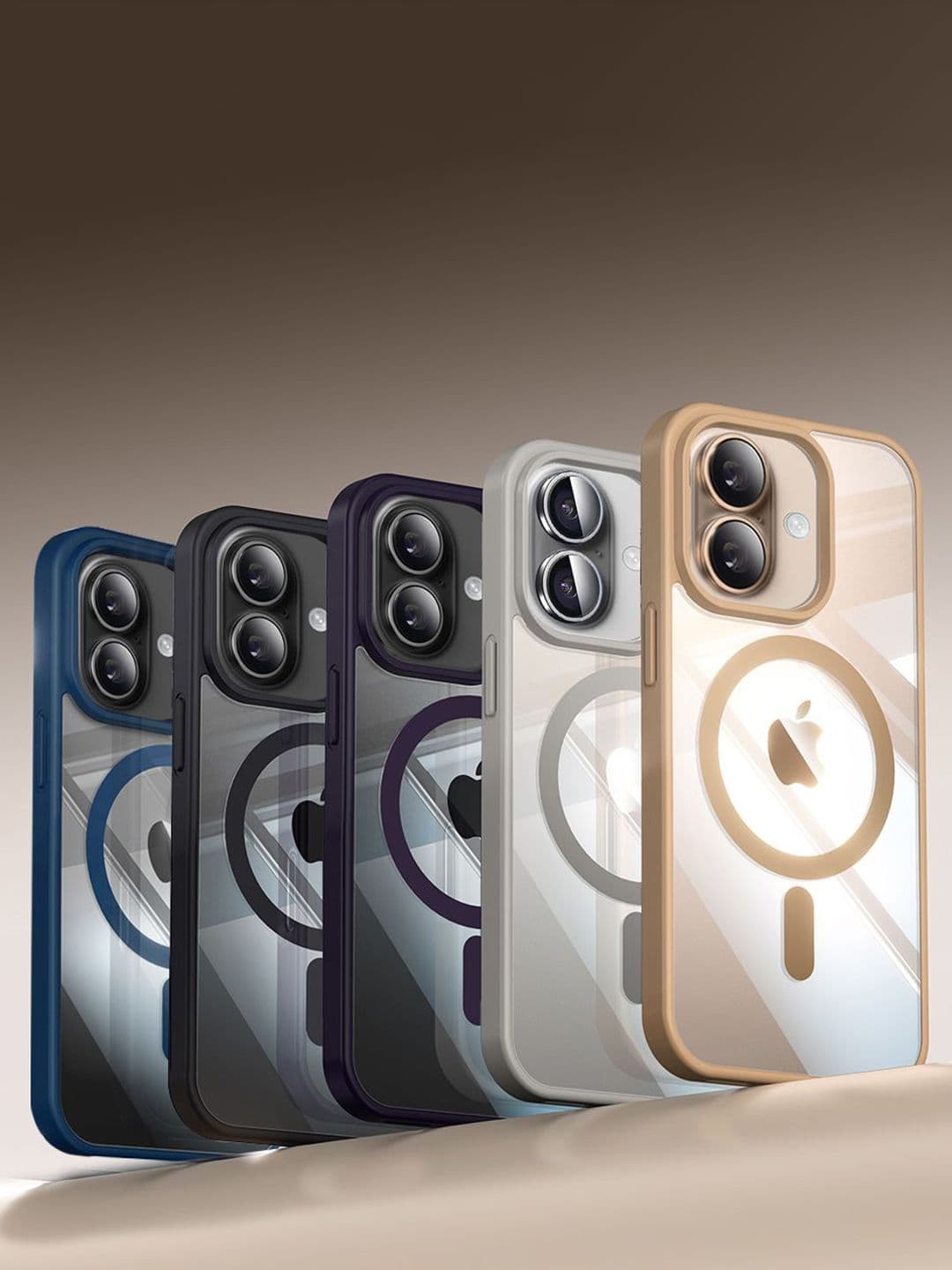 Luxury Kase Transparent iPhone 16 Plus Impact Resistant Back Case with Shockproof Bumper - view 1